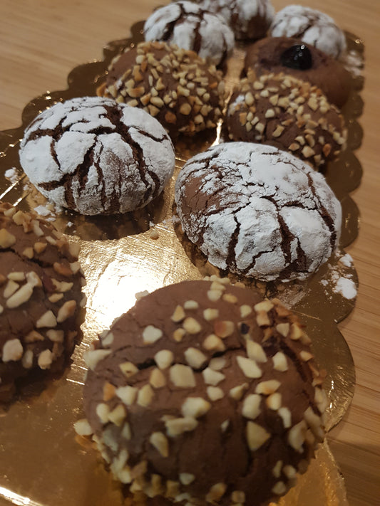 Cookies misti al cioccolate e vaniglia.  Box da 500 gr